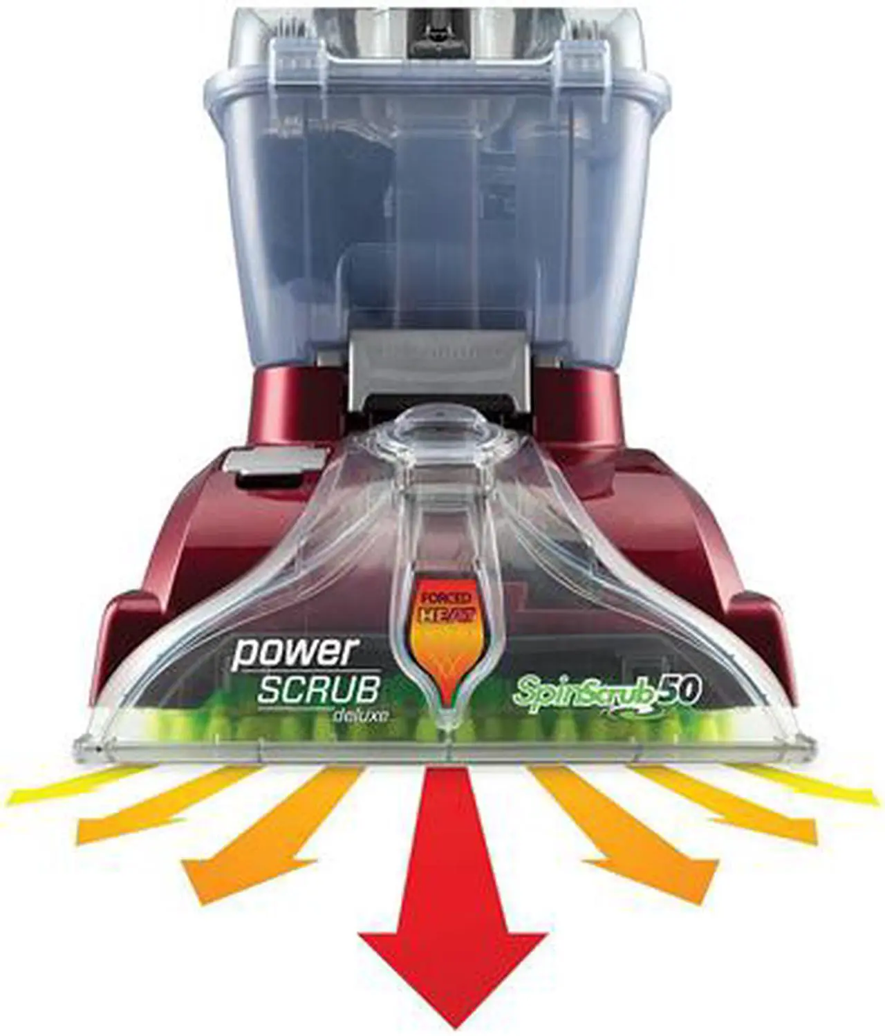 Alt view image 4 of 6 - NEW HOOVER Power Scrub Deluxe Carpet Cleaner, FH50150DM