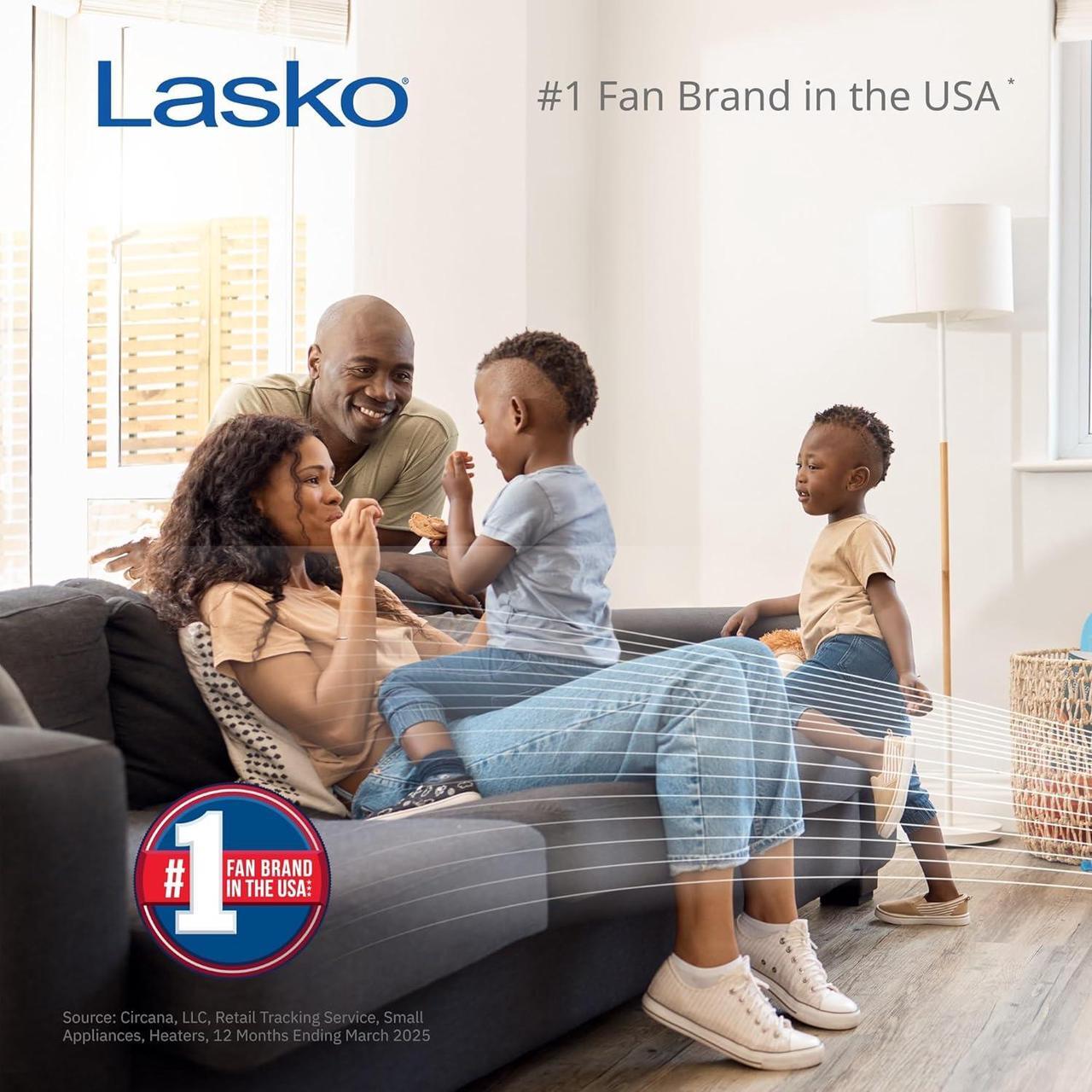 Alt view image 2 of 10 - Lasko 20" Silver High Velocity Wall Mount Fan with Pivoting Head - 3 Speeds, Ideal Wall Mount Fan or Floor Fan for Home, Garage, Attic, 2265QM