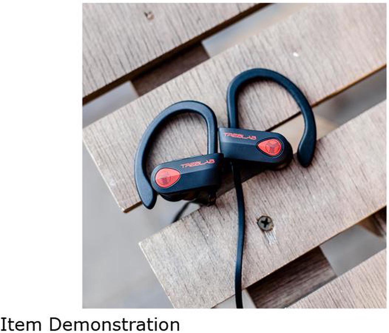 Alt view image 3 of 5 - TREBLAB XR500 - Ultimate Cordless Bluetooth Running Headphones. Best Sport Wireless Earbuds for Gym. Noise Canceling Secure-Fit IPX7 Wireless Waterproof Headphones Mic. Workout Earphones 2019 Upgrade