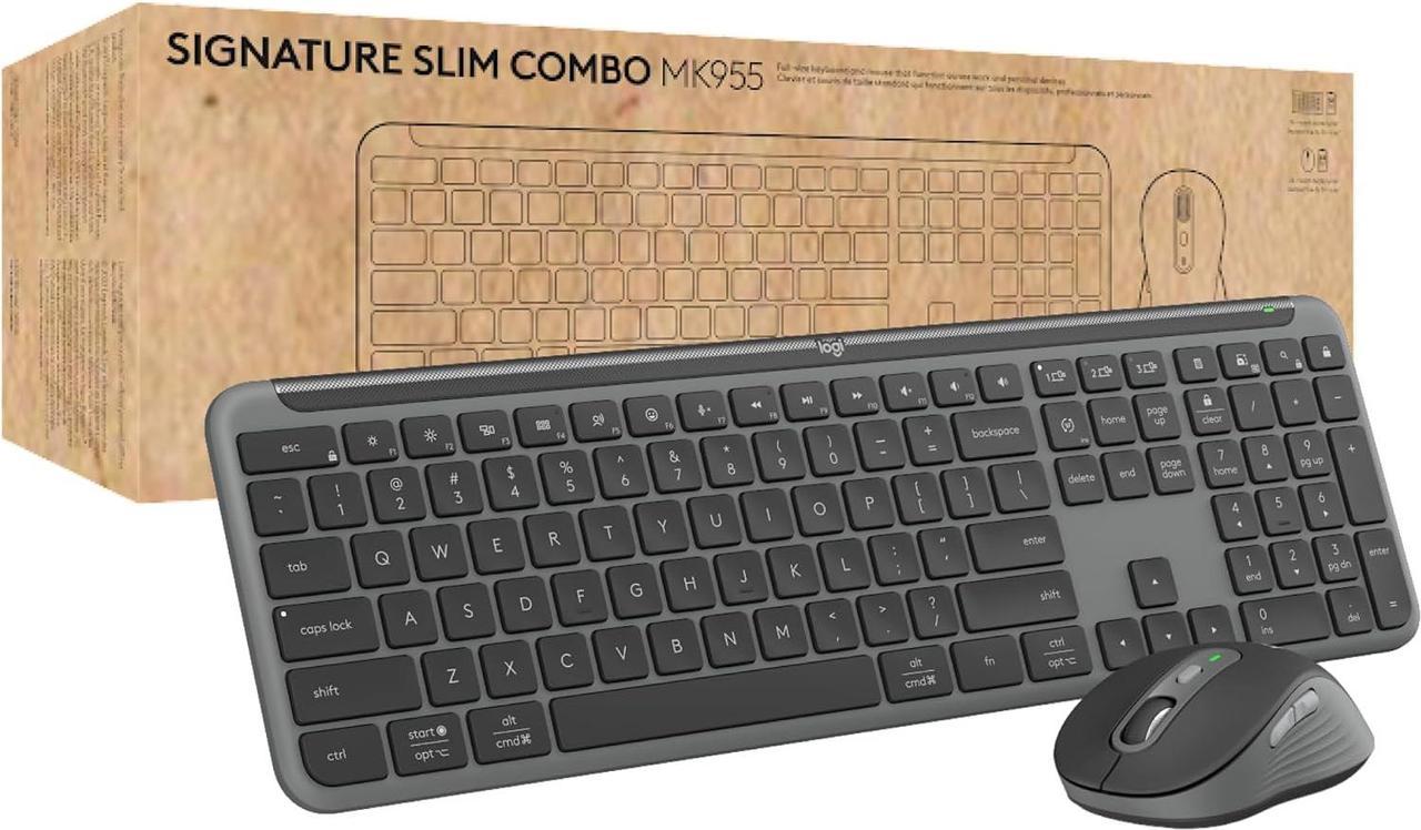 Logitech Signature Slim MK955 for Business Wireless Keyboard and Mouse Combo