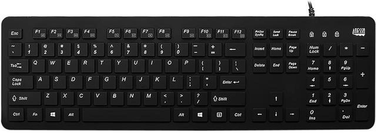 Adesso Antimicrobial Waterproof Desktop Keyboard Keyboard