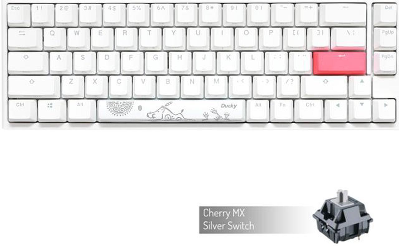 Main image of Ducky One 2 SF 65% RGB LED Mechanical Keyboard, White w/ Cherry MX Silent Red Switches
