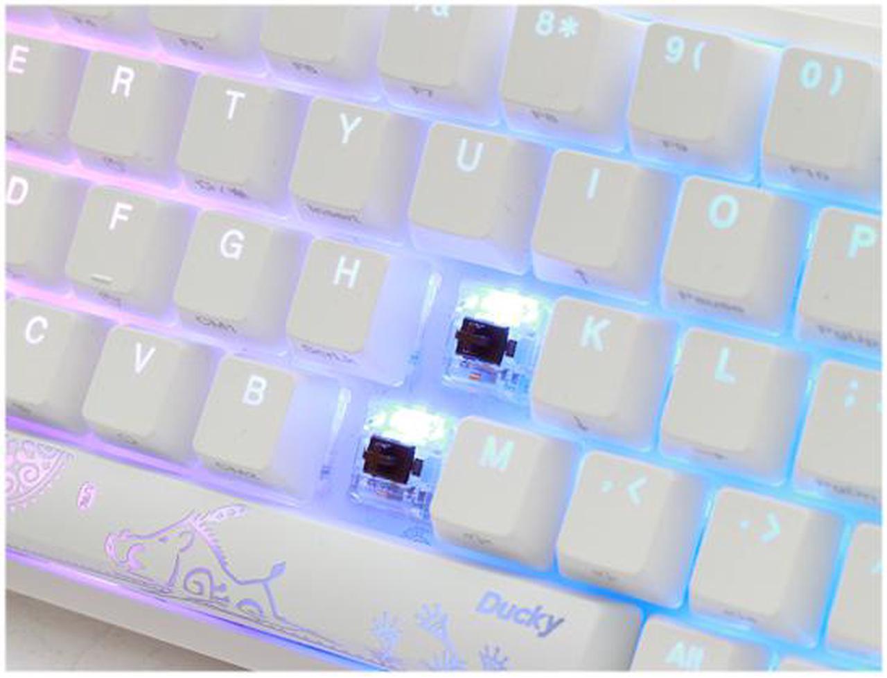 Alt view image 3 of 5 - Ducky One 2 SF 65% RGB LED Mechanical Keyboard, White w/ Cherry MX Silent Red Switches