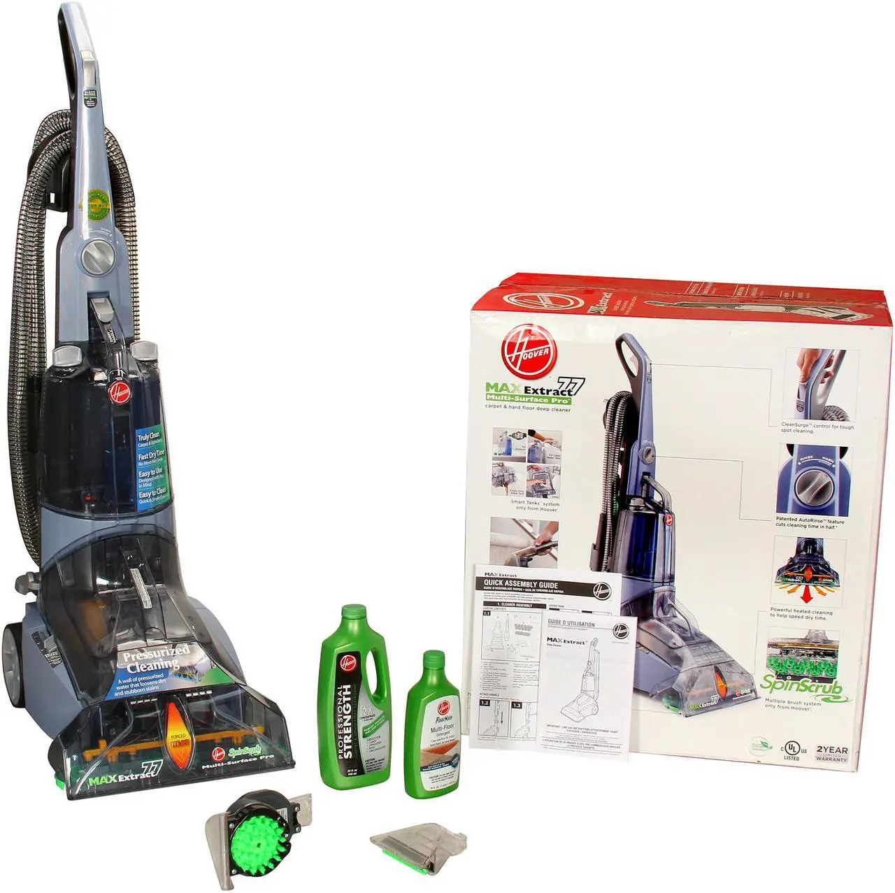 Alt view image 9 of 9 - Hoover Max Extract 77 Multi-Surface Pro Deep Carpet & Hard Floor Cleaner, FH50240