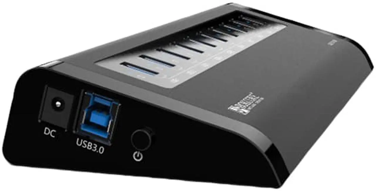 Alt view image 5 of 5 - ORICO BC-U3H10 USB 3.0 10 – Port Aluminum HUB with VL812 Controller & Premium 12V / 3A Power Adapter & Detachable USB 3.0 Cable for UltraBook, MacBook, Windows 8, Tablet PC - Black