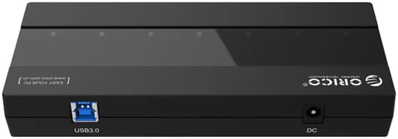 Alt view image 4 of 7 - ORICO H727RK-U3-BK 7 Port USB3.0 HUB with Premium 12V/2.5A Power Adapter (Black)