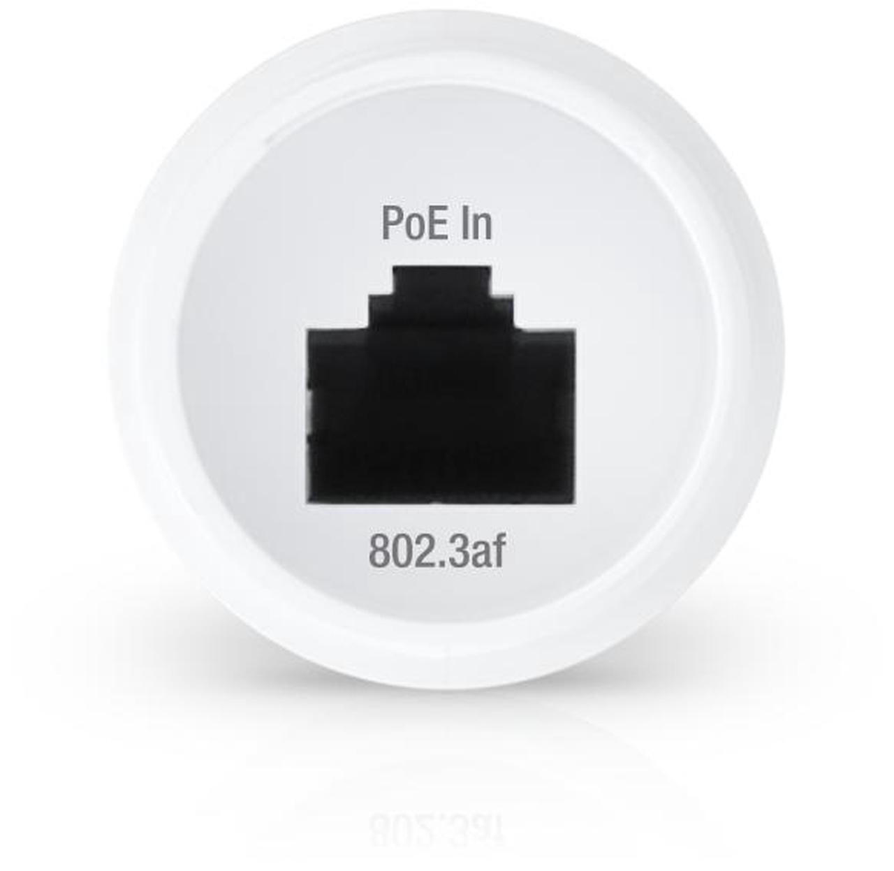 Alt view image 2 of 2 - Ubiquiti Instant 802.3af Passive PoE to 802.3af Adapter - 48V DC Input - 24V, 500 mA Output - 1 x 10/100/1000Base-T Input Port (s) - 1 x 10/100/1000Base-T Output Port (s)