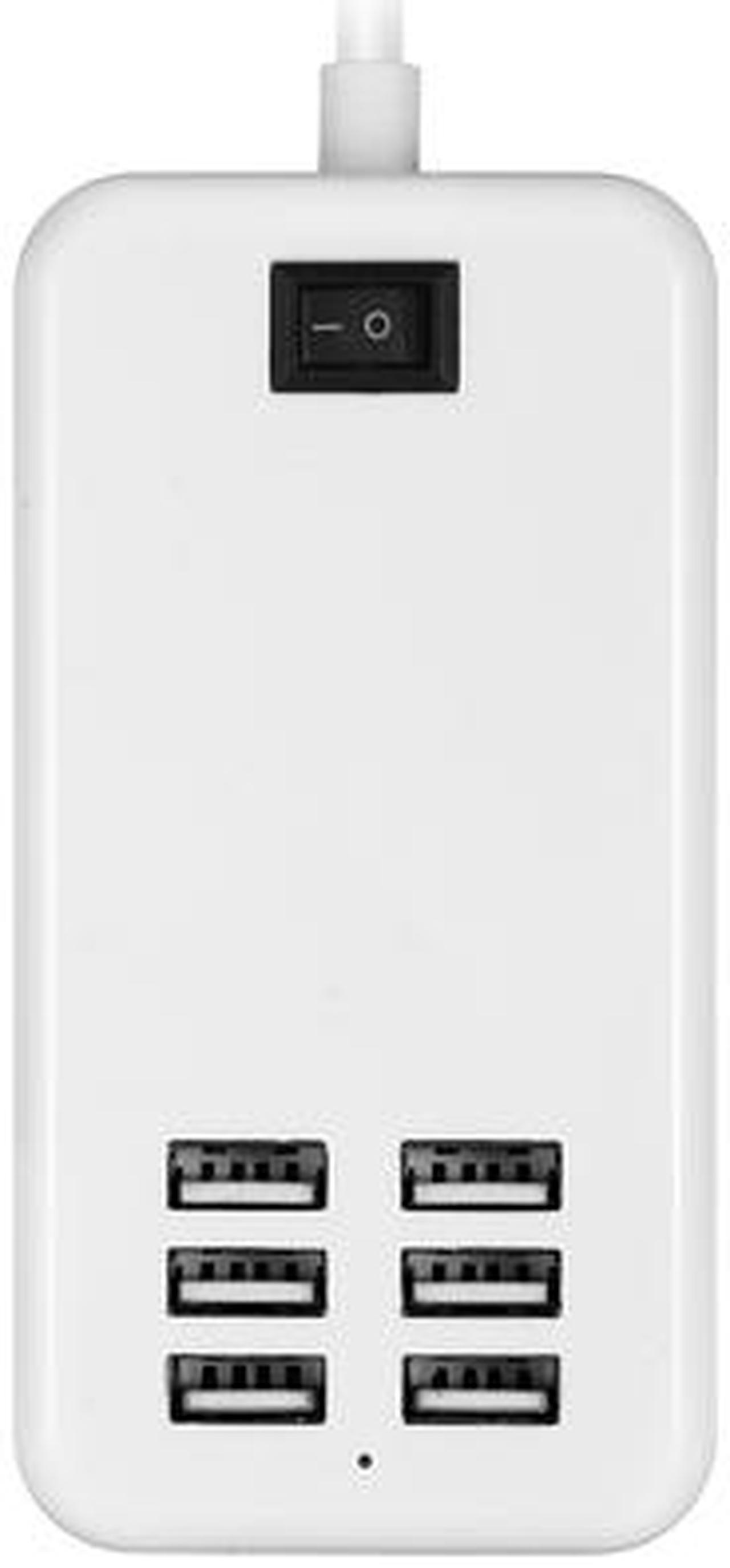 Alt view image 2 of 7 - FirstPower 6 Port USB Desktop Multi-Function Fast Wall Charger Station AC Power Adapter