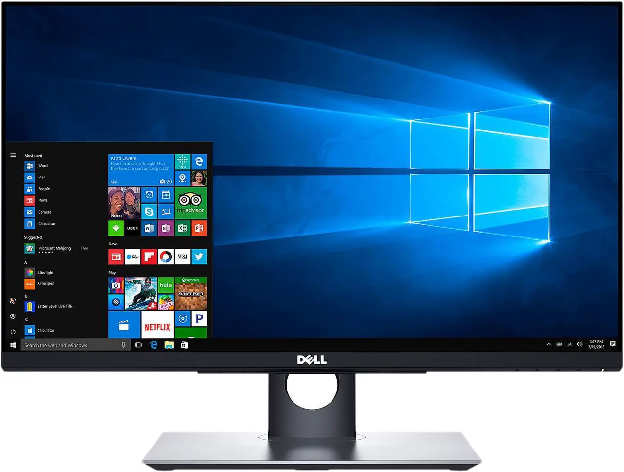 Alt view image 2 of 7 - Dell P2418HT 24" Full HD 1920 x 1080 HDMI VGA DisplayPort USB Hub Anti-Glare LED Backlit IPS Touchscreen Monitor