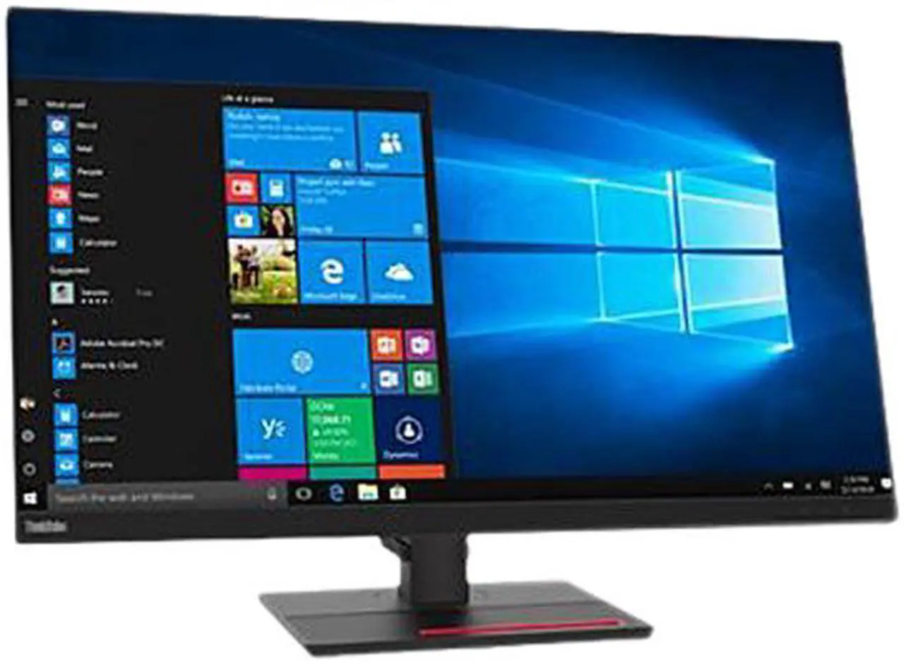 Alt view image 4 of 10 - Lenovo ThinkVision T32h-20 32" 60Hz 16:9 QHD Monitor with USB Type-C