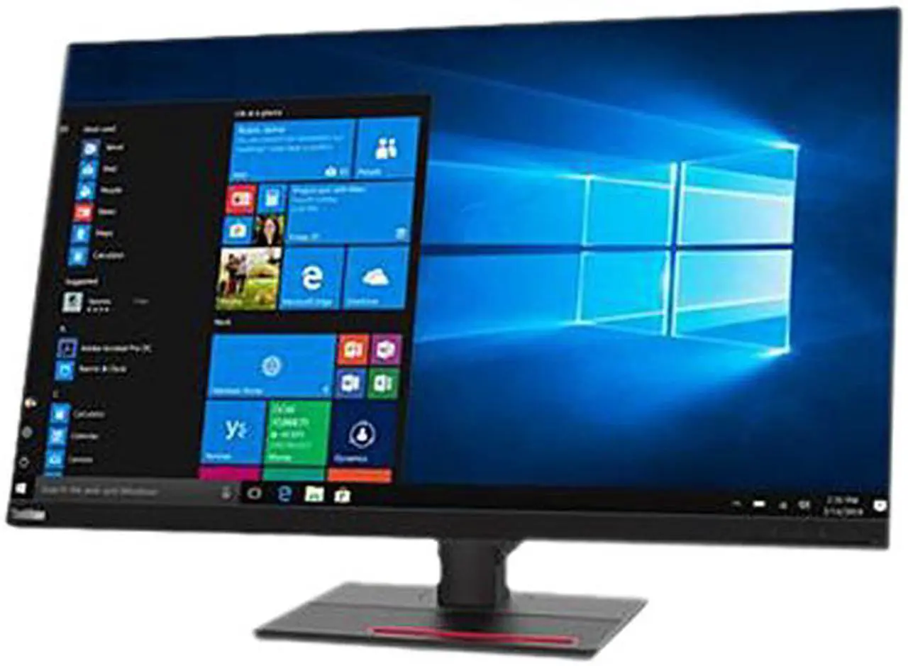 Alt view image 3 of 10 - Lenovo ThinkVision T32h-20 32" 60Hz 16:9 QHD Monitor with USB Type-C