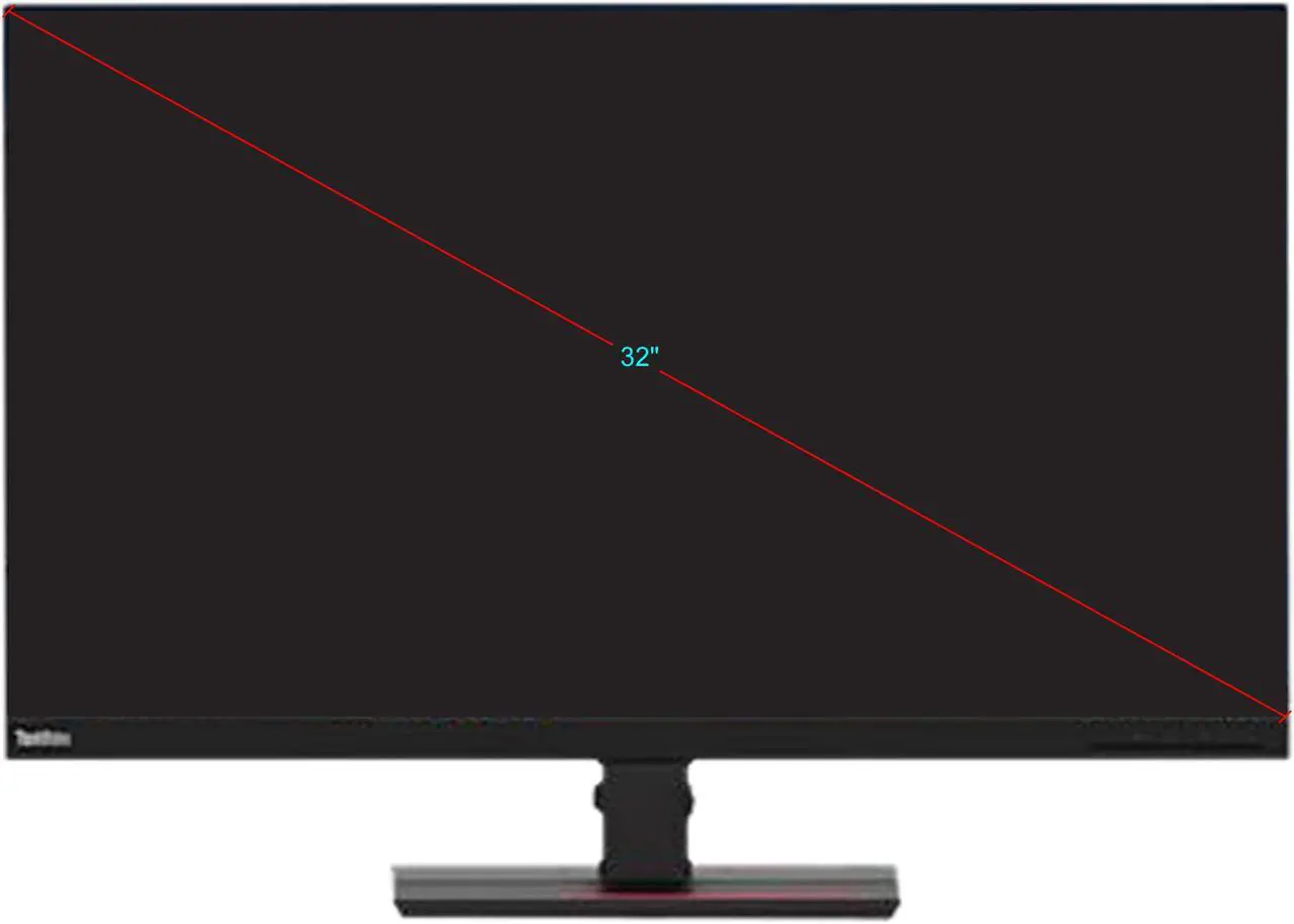 Alt view image 2 of 10 - Lenovo ThinkVision T32h-20 32" 60Hz 16:9 QHD Monitor with USB Type-C