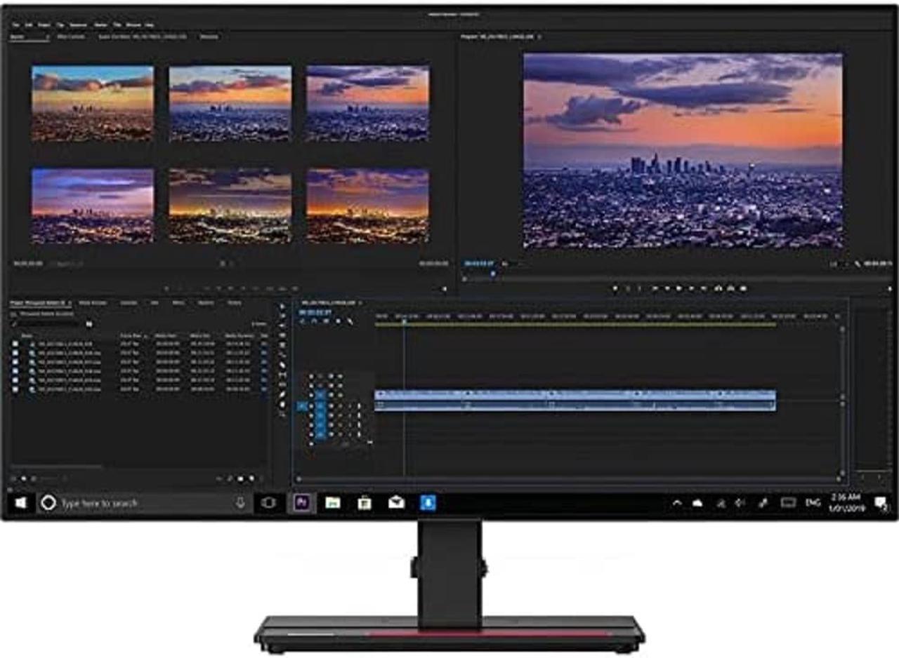 Alt view image 3 of 10 - Lenovo ThinkVision P27h-20 27" WQHD WLED LCD Monitor - 16:9 - Raven Black - 27" Class - in-Plane Switching (IPS) Technology - 2560 x 1440-16.7 Million Colors - 350 Nit Typical - 4 ms Extreme