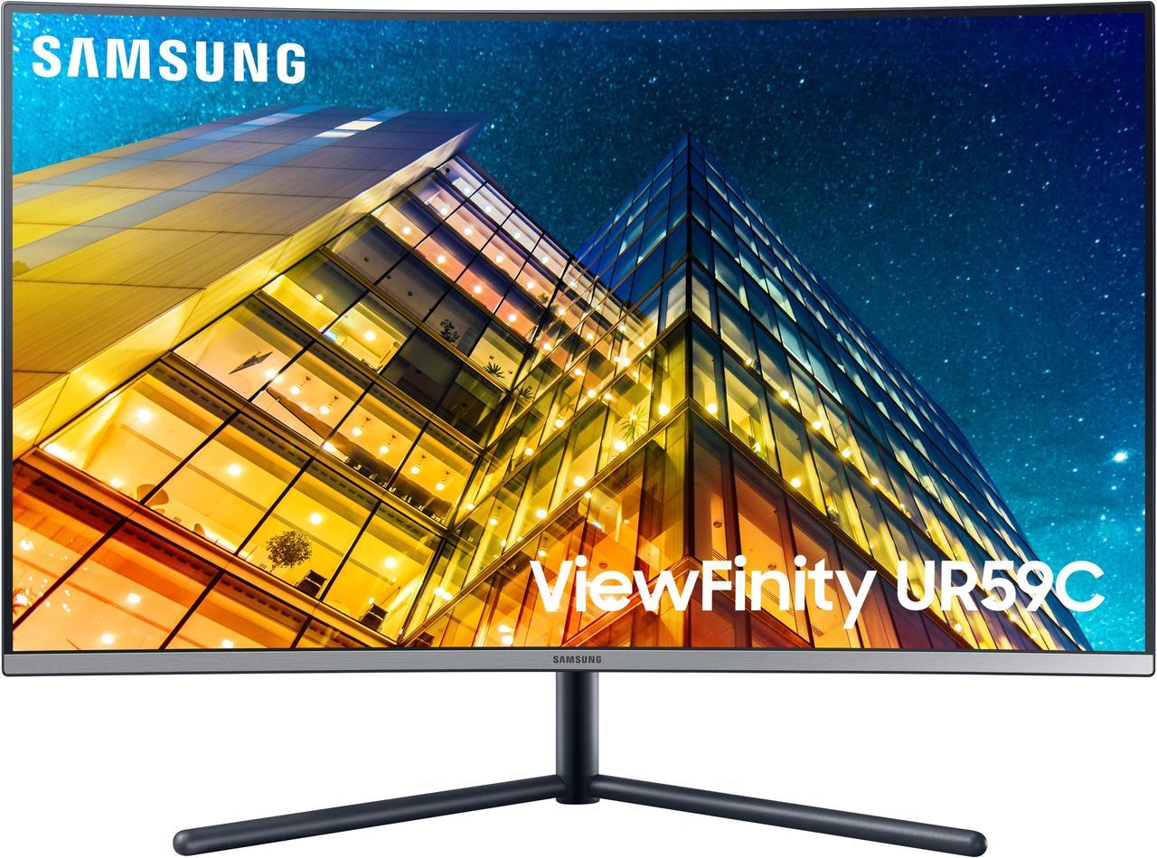 Samsung UR59C ViewFinity LU32R591CWNXZA 32" (Actual size 31.5") Ultra HD 3840 x 2160 4K Resolution HDMI DisplayPort Flicker Free LED Backlit Curved LCD Monitor White