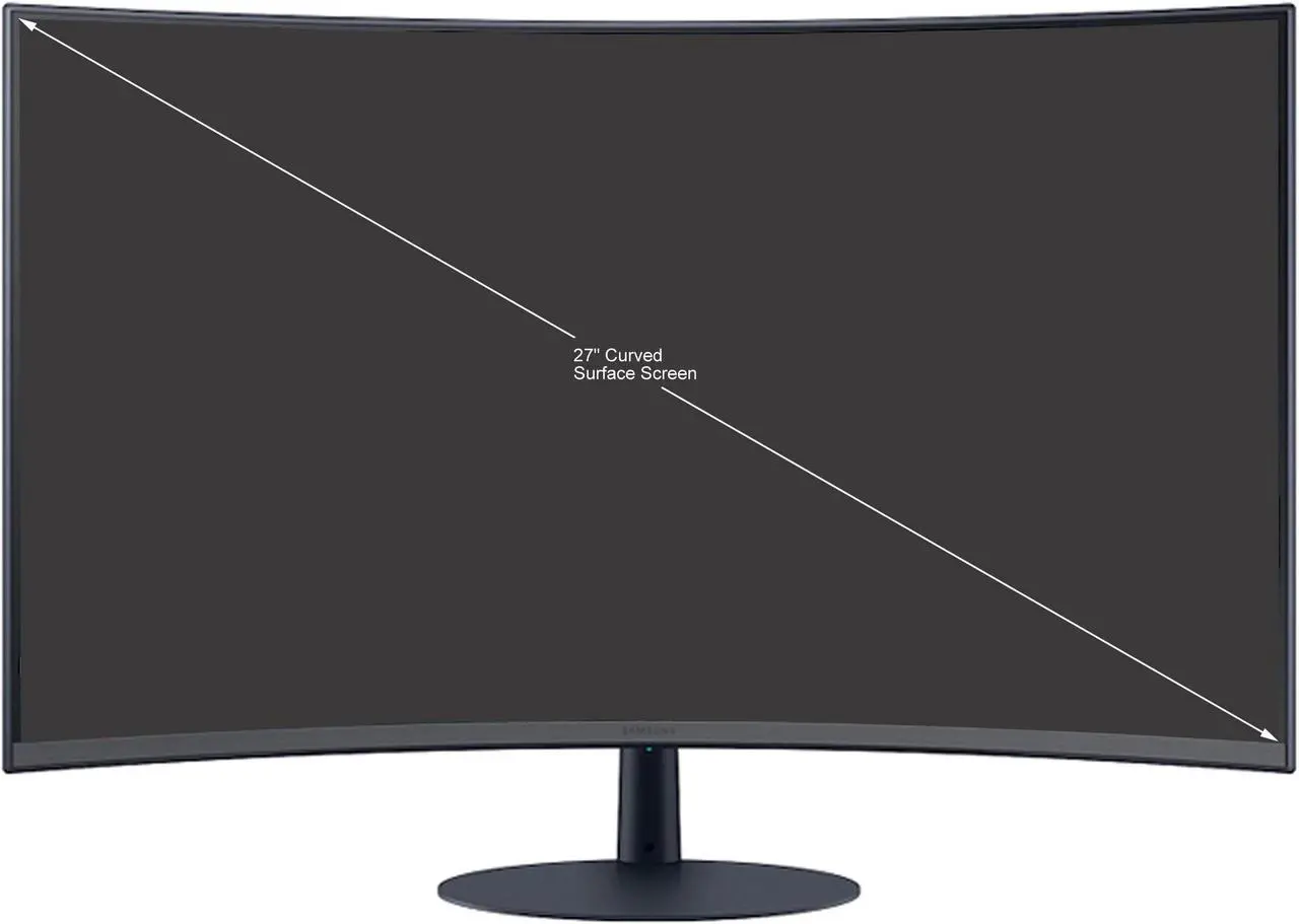 Alt view image 2 of 8 - Samsung T55 Series LC27T550FDNXZA 27" Full HD 1920 x 1080 75Hz VGA, HDMI, DisplayPort FreeSync (AMD Adaptive Sync) Curved Monitor
