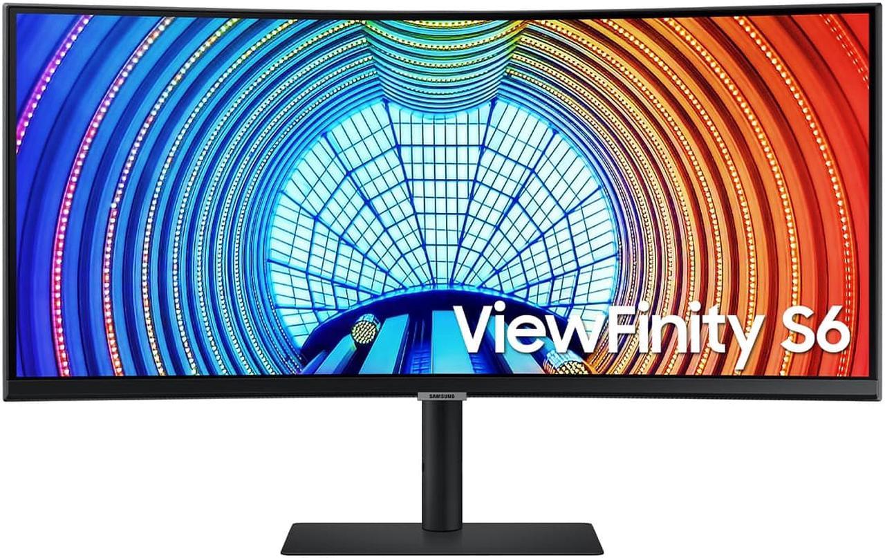 Samsung ViewFinity S34A654UBN 34" UW-QHD Curved Screen LED LCD Monitor - 21:9 - Black - 34" Class - Vertical Alignment (VA) - 3440 x 1440 - 1.07 Billion Colors - FreeSync - 350 Nit - 5 ms -