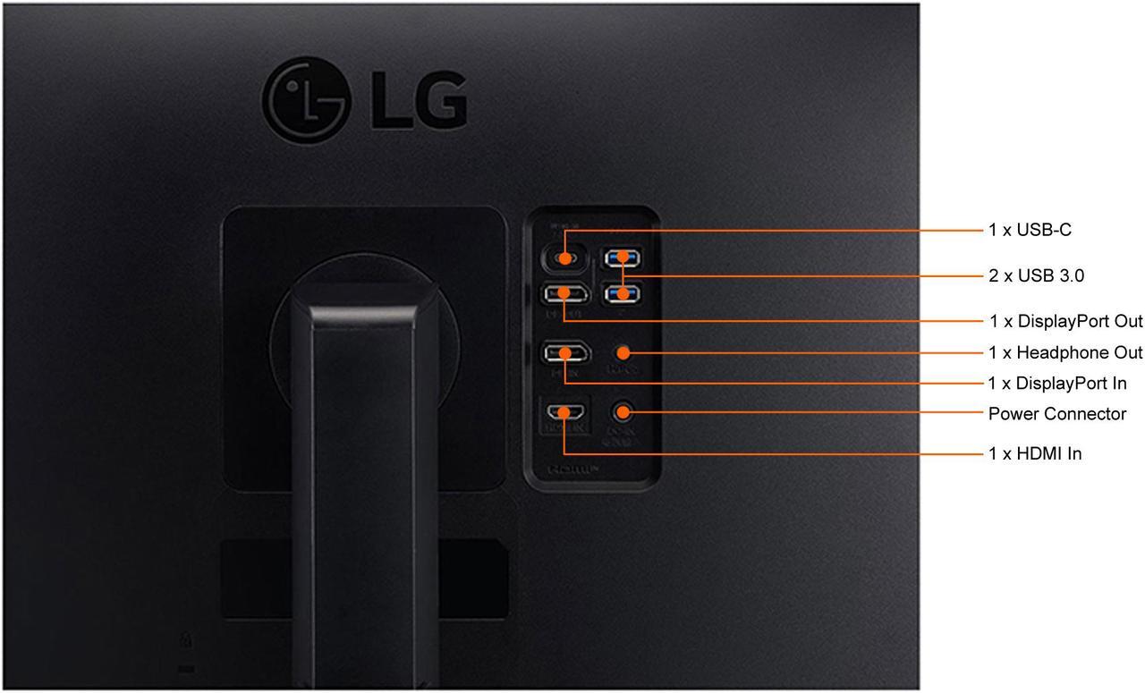 Alt view image 12 of 14 - LG 24BP75Q-B LED Monitor 24" (23.8" Viewable) - 2560 x 1440 QHD - IPS - 300 cd/m2 - 1000:1 - HDR10 - 5 ms - HDMI, DisplayPort, USB-C - Black