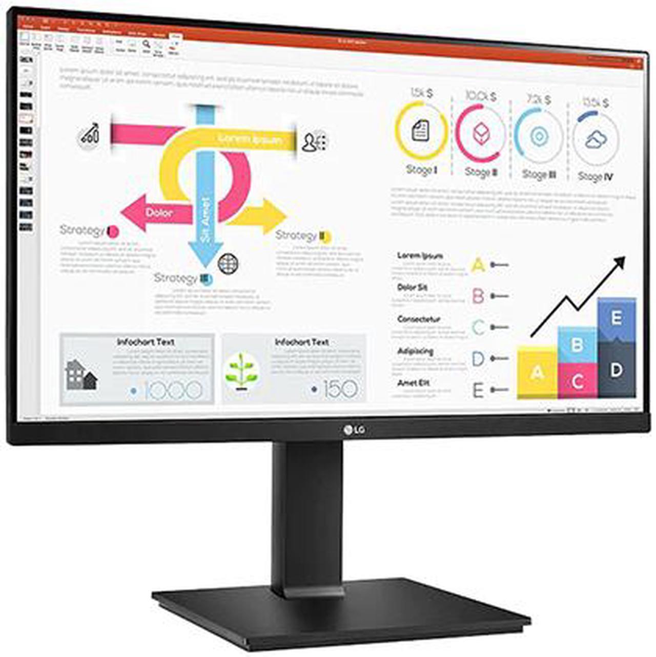 Alt view image 4 of 14 - LG 24BP75Q-B LED Monitor 24" (23.8" Viewable) - 2560 x 1440 QHD - IPS - 300 cd/m2 - 1000:1 - HDR10 - 5 ms - HDMI, DisplayPort, USB-C - Black