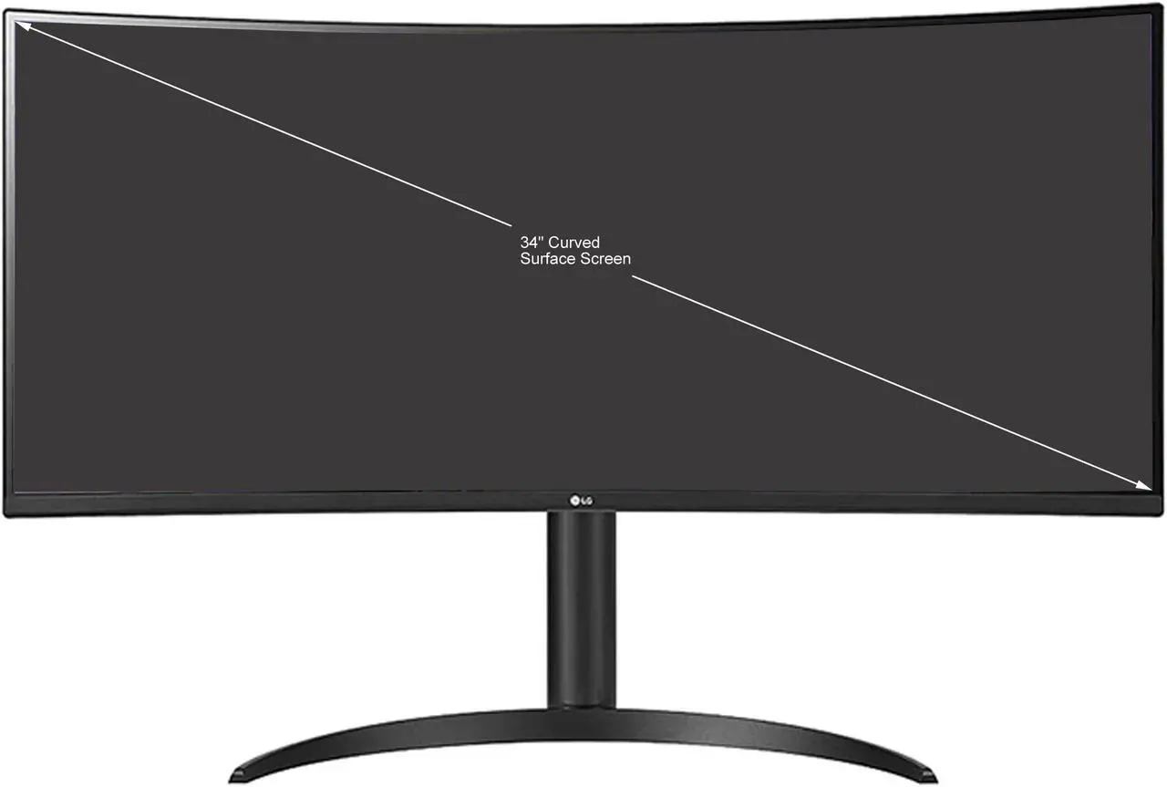 Alt view image 2 of 12 - LG 34BP65C-B 34" UWQHD 3440 x 1440 Curved Screen LED LCD Monitor 21:9 160Hz FreeSync VA Monitor