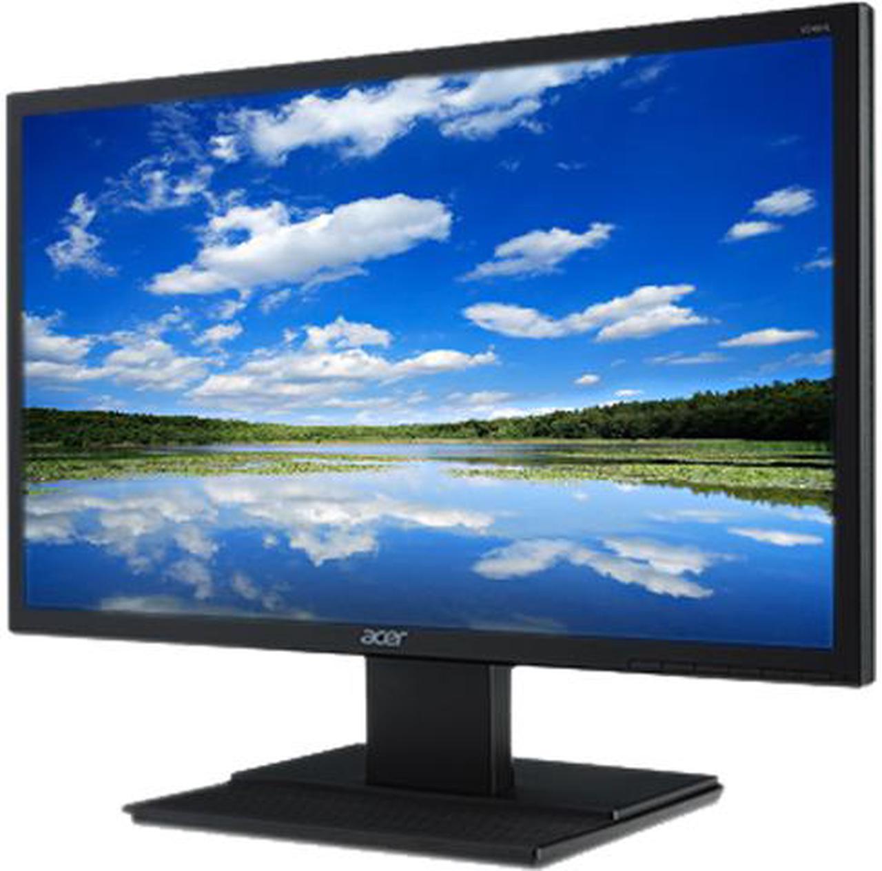 Acer V6 Series V246HYL bmdp 23.8" Black LED Monitor, 1920 x 1080, 16:9, 100,000,000:1, 250 cd/m2, 5ms, VGA, DVI, DisplayPort, Tilt, Built-in Speaker