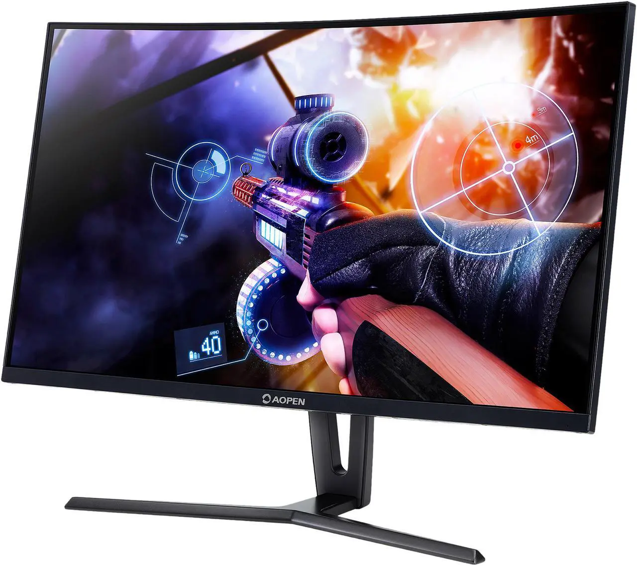 Alt view image 2 of 8 - Aopen Gaming Series  27HC1R 27" Black VA Curved 1800R FreeSync 144Hz LED Monitor 1920 x 1080 Widescreen 16:9 4ms Response Time 250 cd/m2 1000:1 DVI, HDMI, DisplayPort