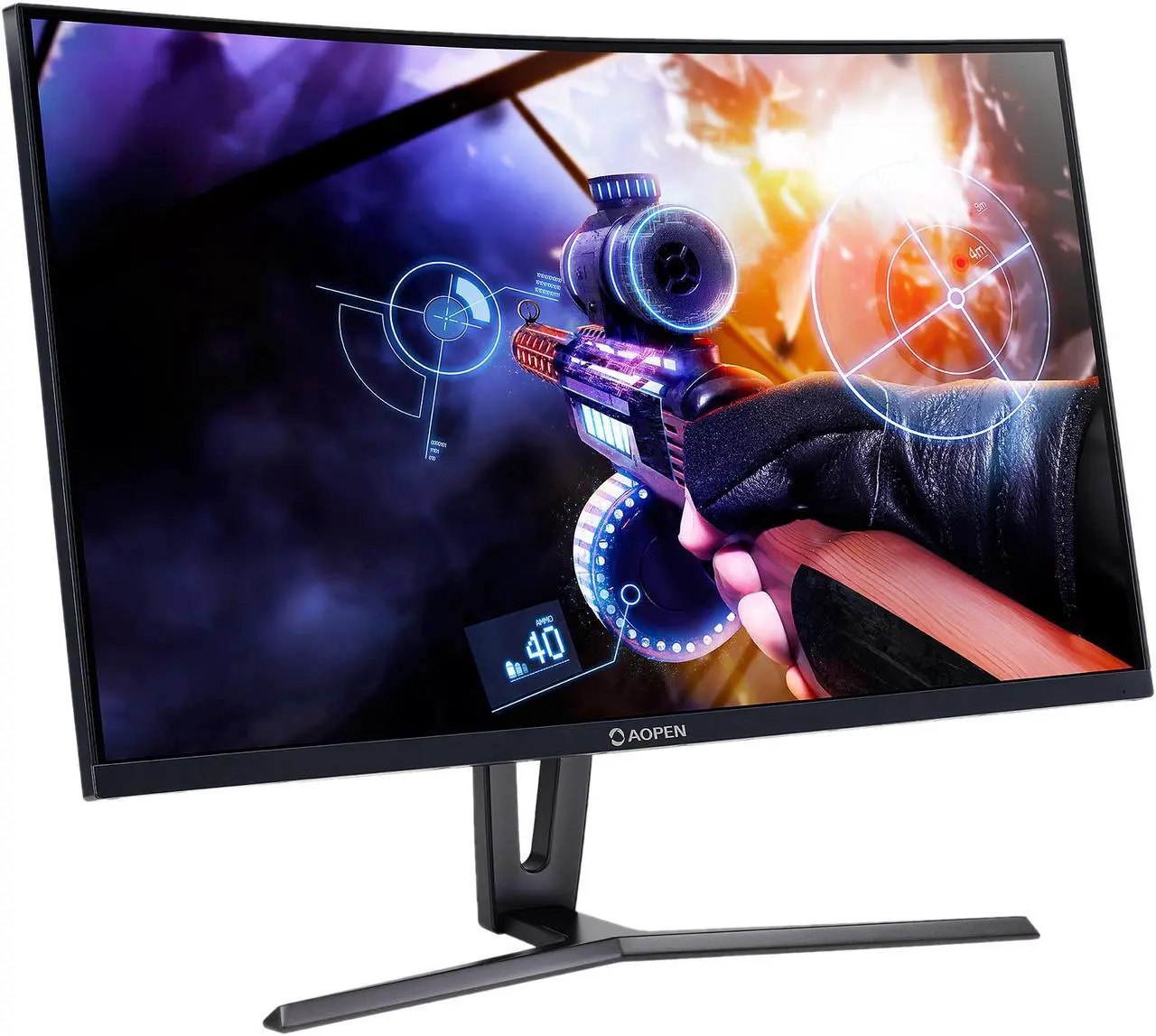 Alt view image 4 of 8 - Aopen Gaming Series  27HC1R 27" Black VA Curved 1800R FreeSync 144Hz LED Monitor 1920 x 1080 Widescreen 16:9 4ms Response Time 250 cd/m2 1000:1 DVI, HDMI, DisplayPort