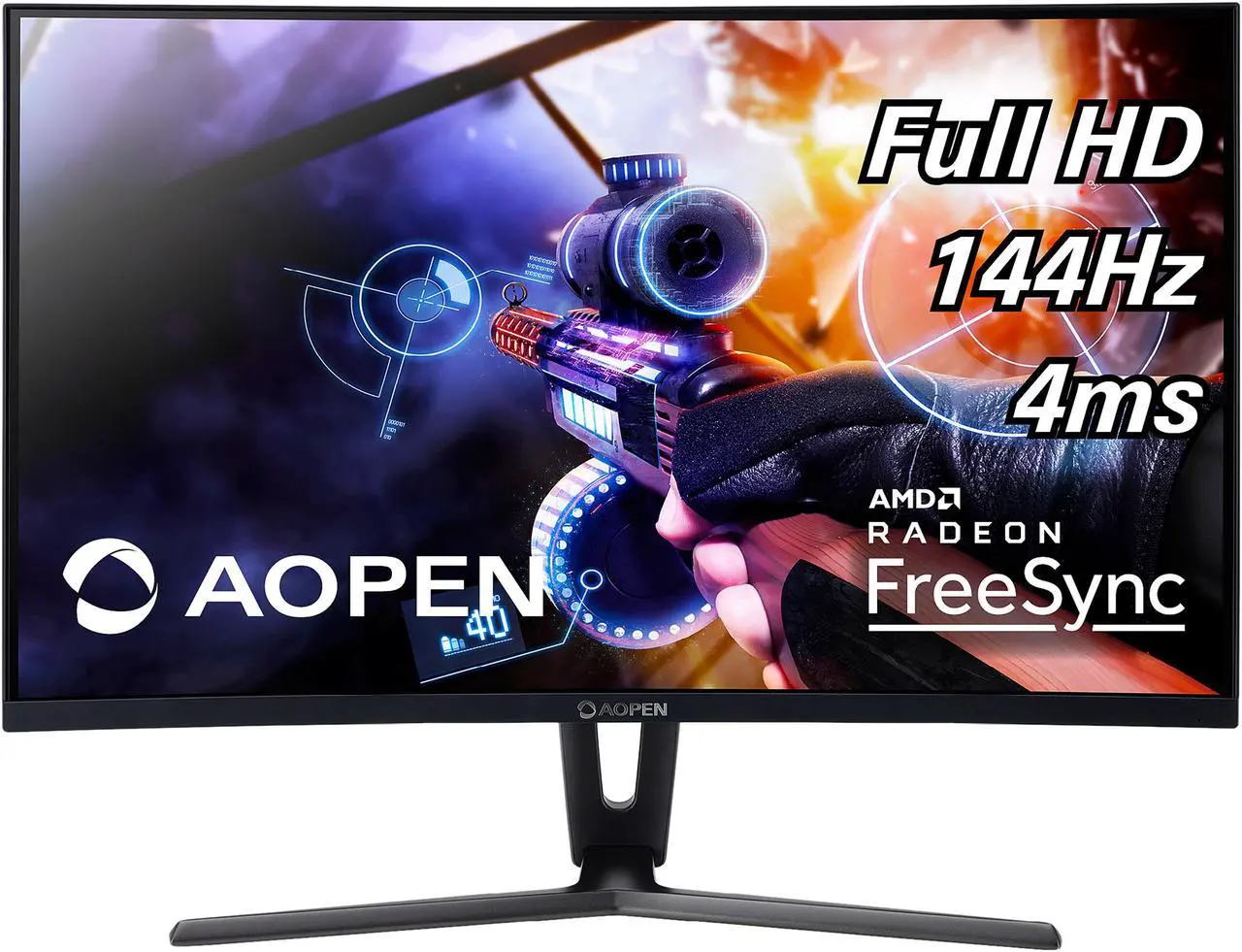 Main image of Aopen Gaming Series  27HC1R 27" Black VA Curved 1800R FreeSync 144Hz LED Monitor 1920 x 1080 Widescreen 16:9 4ms Response Time 250 cd/m2 1000:1 DVI, HDMI, DisplayPort