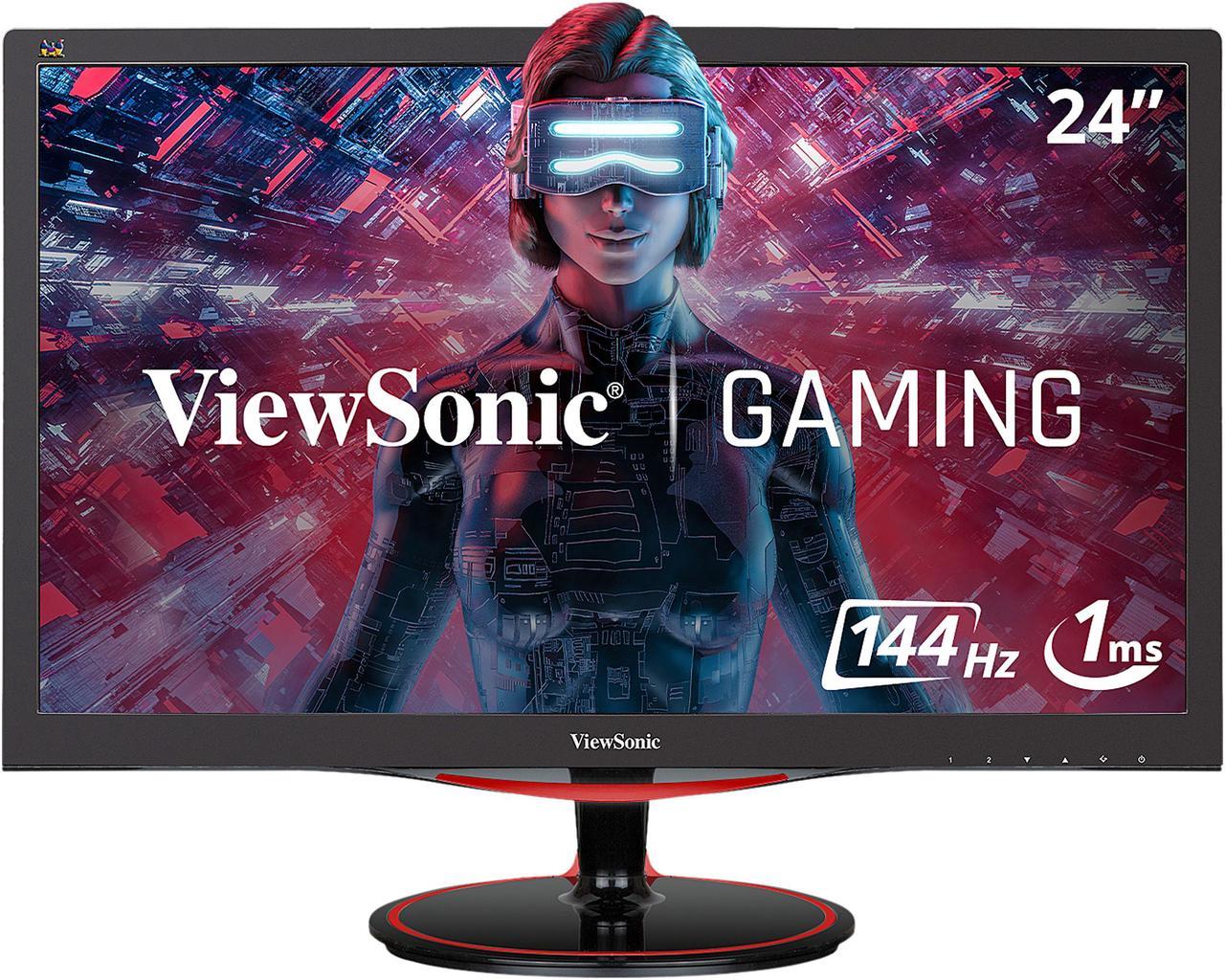 ViewSonic VX2458-MHD 24 Inch 1080p 1ms 144Hz Gaming Monitor with FreeSync Premium Flicker-Free and Blue Light Filter HDMI and DP