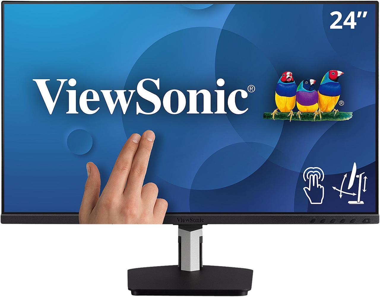 ViewSonic TD2455 24 Inch 1080p IPS 10-Point Multi Touch Screen Monitor with Advanced Dual-Hinge Ergonomics USB C HDMI and DisplayPort Out