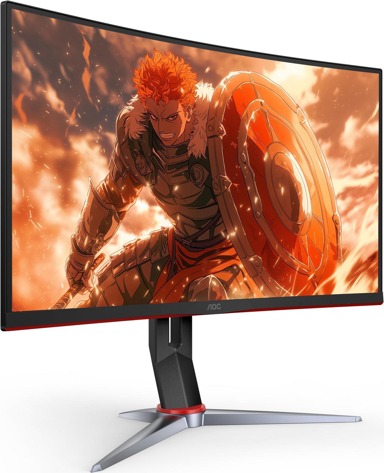 Alt view image 3 of 10 - AOC C27G2Z 27" Curved Frameless Ultra-Fast Gaming Monitor, FHD 1080p, 0.5ms 240Hz, FreeSync, HDMI/DP/VGA, Height Adjustable, 3-Year Zero Dead Pixel Guarantee, Black, Xbox PS5 Switch