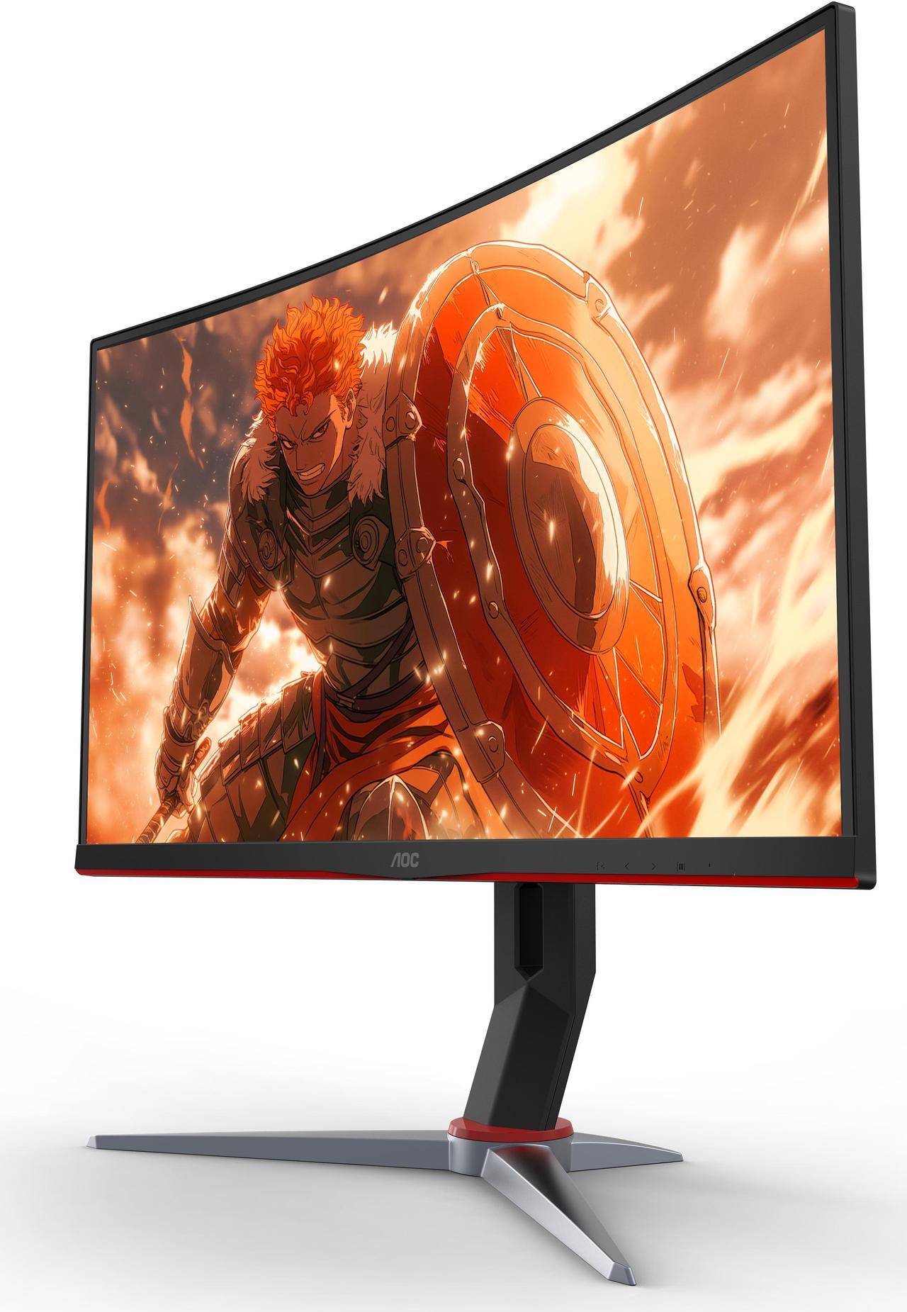 Alt view image 4 of 10 - AOC C27G2Z 27" Curved Frameless Ultra-Fast Gaming Monitor, FHD 1080p, 0.5ms 240Hz, FreeSync, HDMI/DP/VGA, Height Adjustable, 3-Year Zero Dead Pixel Guarantee, Black, Xbox PS5 Switch