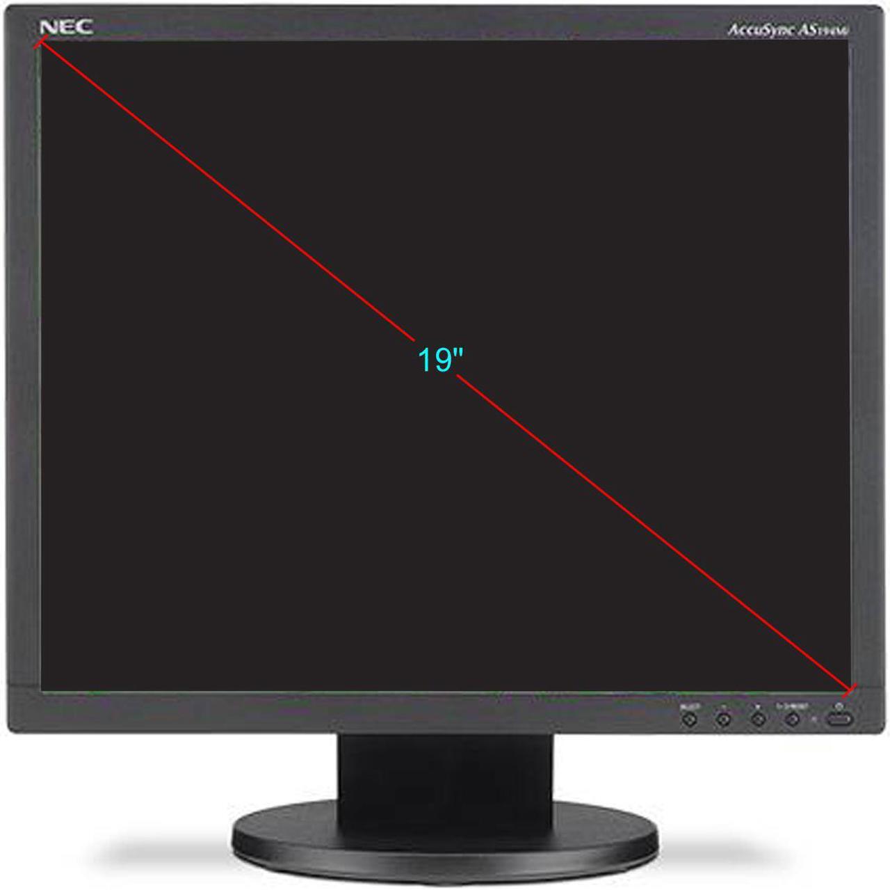 Alt view image 2 of 3 - NEC AS19Mi-BK 19" 1280x1024 LED Backlit LCD Display Monitor