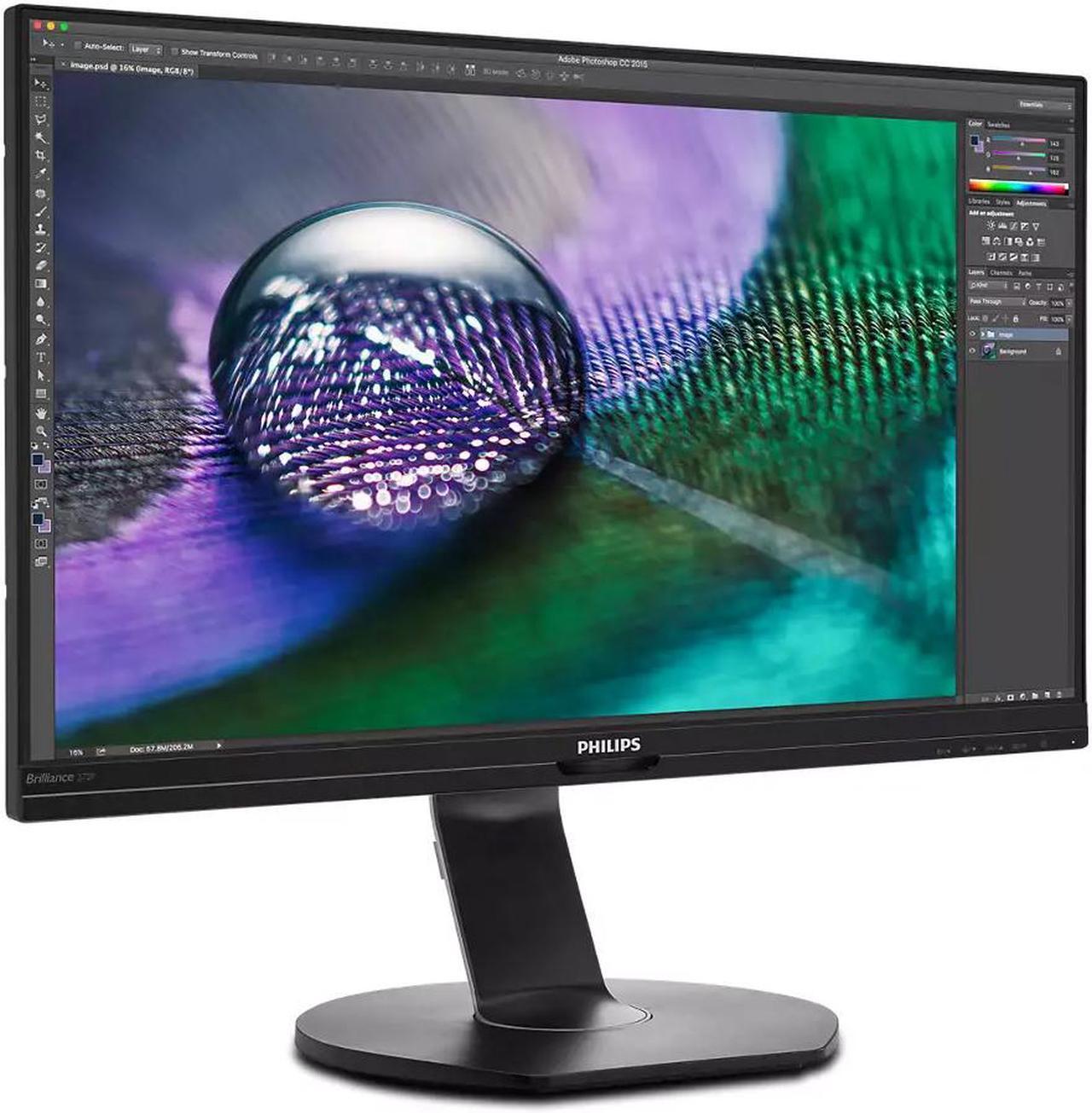 Alt view image 2 of 7 - PHILIPS 27" 60 Hz IPS UHD IPS Monitor 5 ms (Gray to Gray) HDMI, DisplayPort, USB, Audio Flat Panel 272P7VUBNB