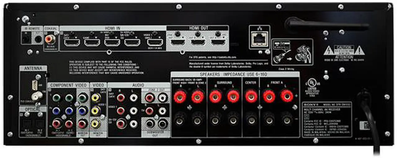 Alt view image 3 of 3 - Sony STR-DN1050 7.2 Hi-RES Wi-Fi Network AV Receiver with Bluetooth