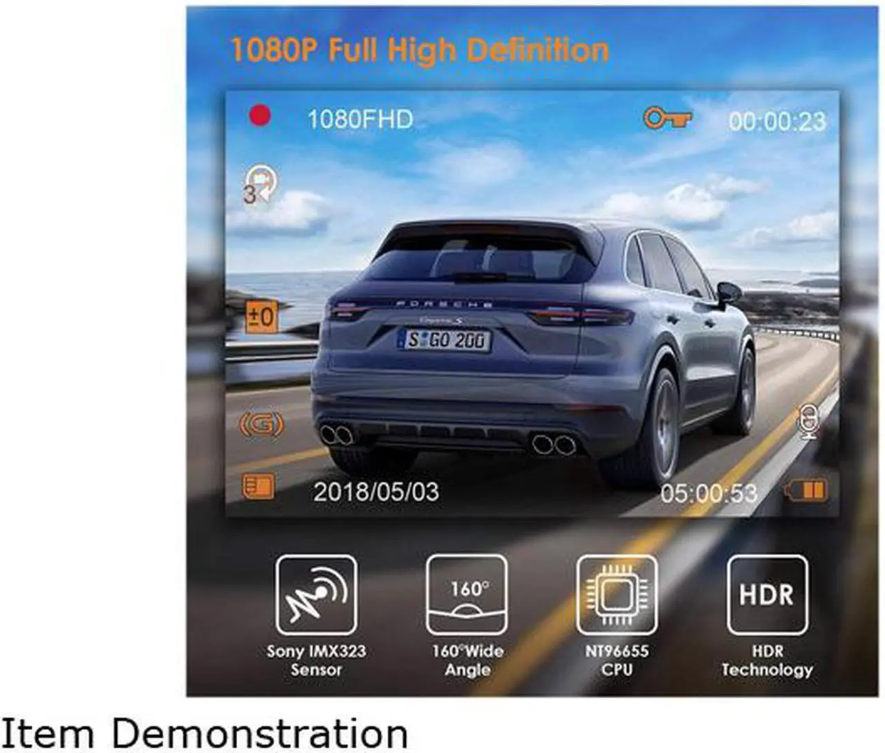 Alt view image 6 of 7 - Vantrue T2-G 24/7 Surveillance Super Capacitor Dash Cam 1920x1080P OBD Car Camera 2.0'' LCD 160° Dashboard Camera Recorder w/Night Vision, Sony Sensor, Wave Guard Parking Monitor, Support 256GB