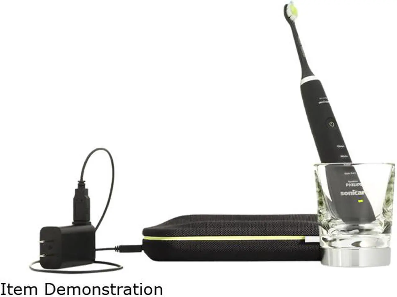Alt view image 4 of 4 - Philips Sonicare HX9352/04 DiamondClean Rechargeable sonic toothbrush 5 modes with Charging Glass and USB Charging Travel Case –Black Edition