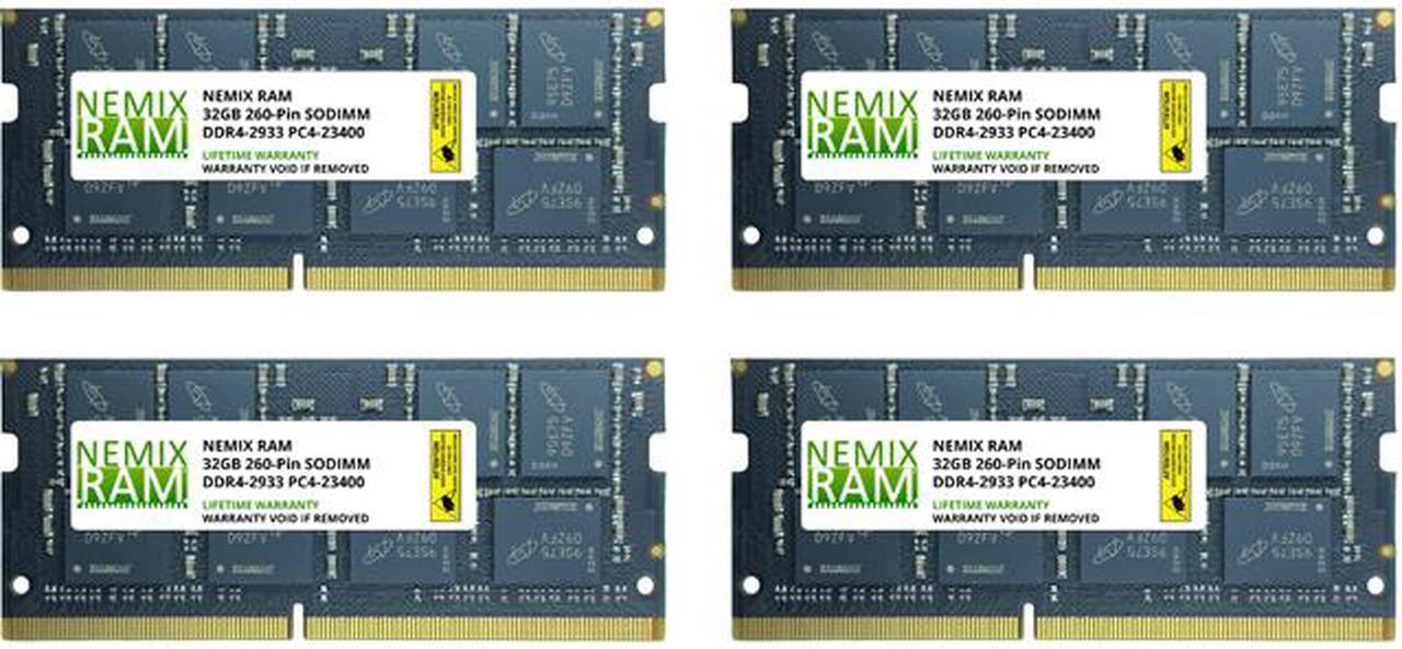 128GB (4 x 32GB) DDR4-2933 PC4-23400 SODIMM Laptop Memory by Nemix Ram