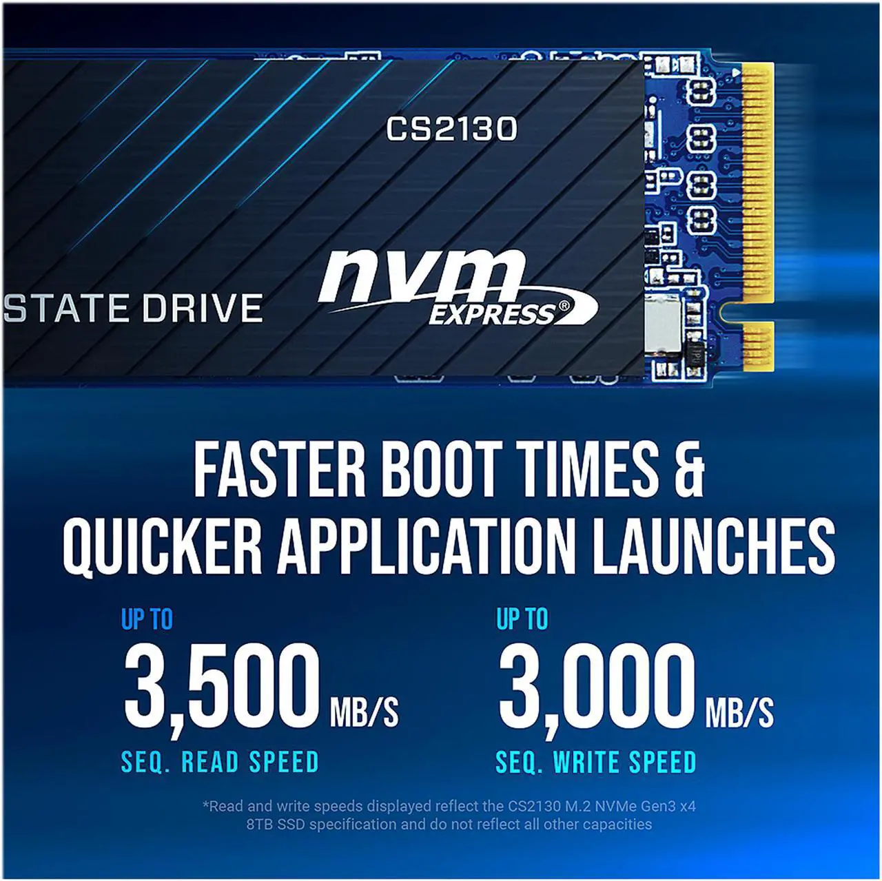 Alt view image 4 of 11 - PNY CS2130 M.2 2280 500GB PCI-Express 3.0 x4, NVMe 1.3 3D NAND Internal Solid State Drive (SSD) M280CS2130-500-RB