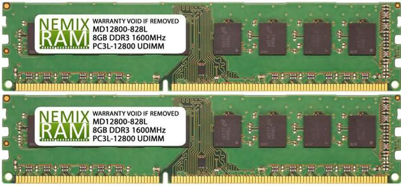 Main image of NEMIX RAM 16GB (2X8GB) DDR3 1600MHZ PC3-12800 2Rx8 1.35V 240-PIN Non-ECC UDIMM Unbuffered Desktop Memory KIT