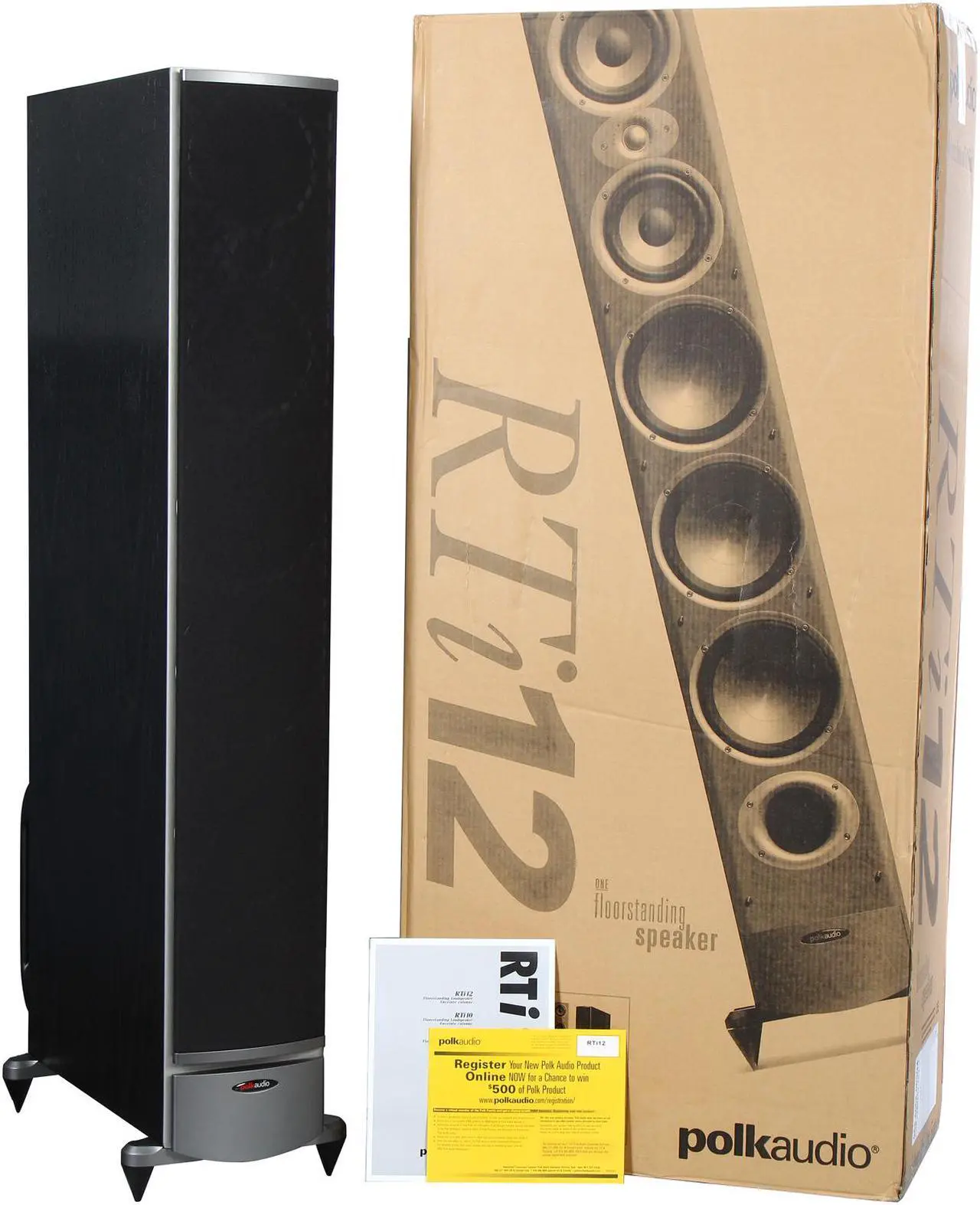 Alt view image 6 of 6 - Polk Audio RTi12 Tower speaker Single (Black)