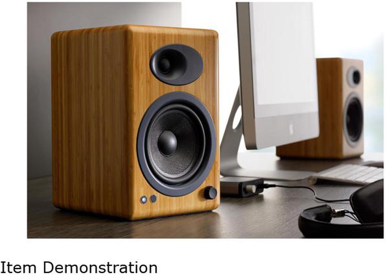 Alt view image 3 of 4 - Audioengine A5+ Classic Powered Bookshelf Speakers - Pair (Bamboo)