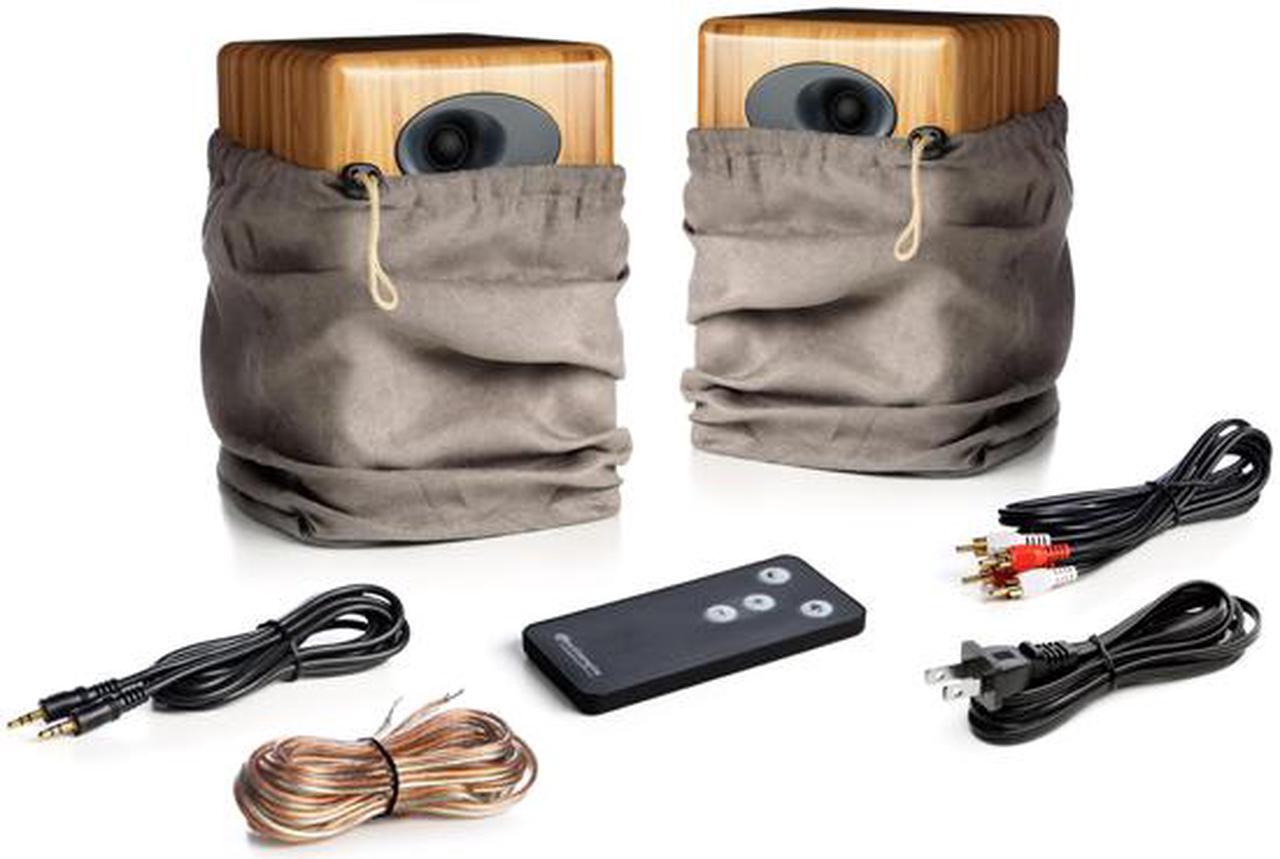Alt view image 4 of 4 - Audioengine A5+ Classic Powered Bookshelf Speakers - Pair (Bamboo)