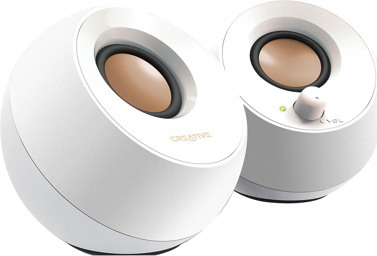 CREATIVE LABS Pebble Modern 2.0 USB Desktop Speakers - White