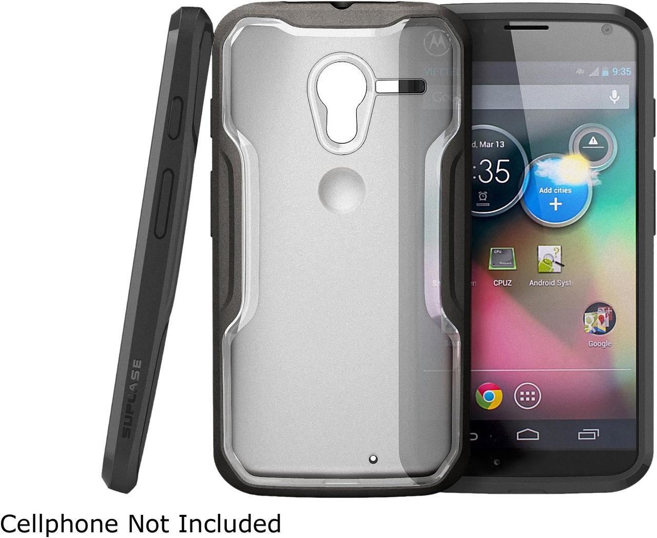 Main image of SUPCASE Motorola Moto X Phone Unicorn Beetle Hybrid Case - Clear/Black, Free HD Clear Screen Protector, Bubble Free Installation Instruction Included