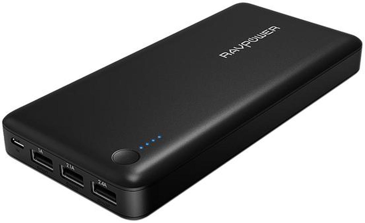 Alt view image 2 of 7 - RAVPower 26800 mAh Total 2A Input, 5.5A 3 USB Output Power Bank External Battery Pack Portable Charger with iSmart Technology - Black