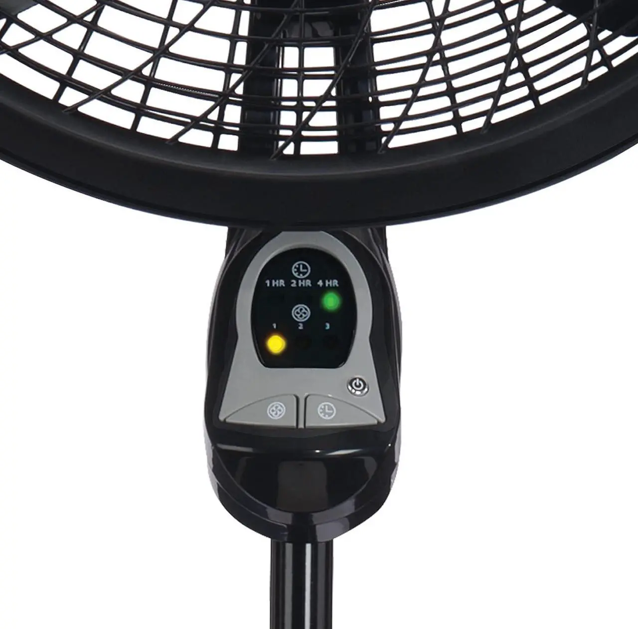 Alt view image 6 of 10 - Lasko 18" 3-Speed Oscillating Cyclone Pedestal Fan with Remote and Timer, 1843, Black