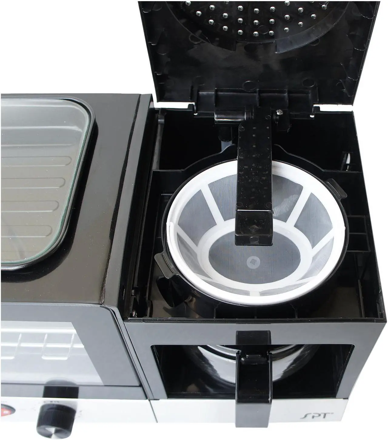 Alt view image 6 of 7 - Sunpentown 3-in-1 Breakfast Maker, Stainless Steel & Black BM-1120B