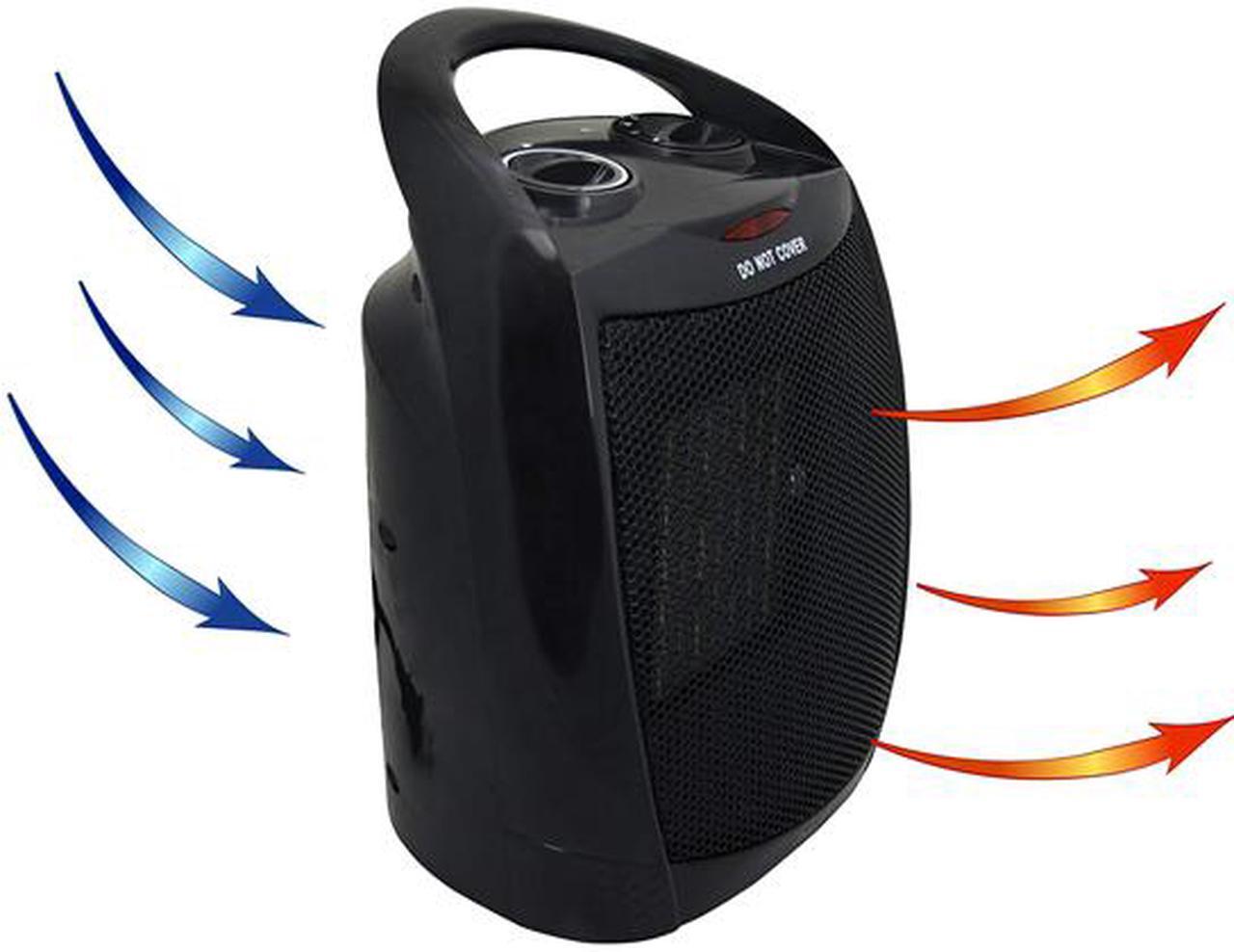 Alt view image 2 of 3 - Vie Air 2-Settings Ceramic Heater with Adjustable Thermostat, Black VA-708B