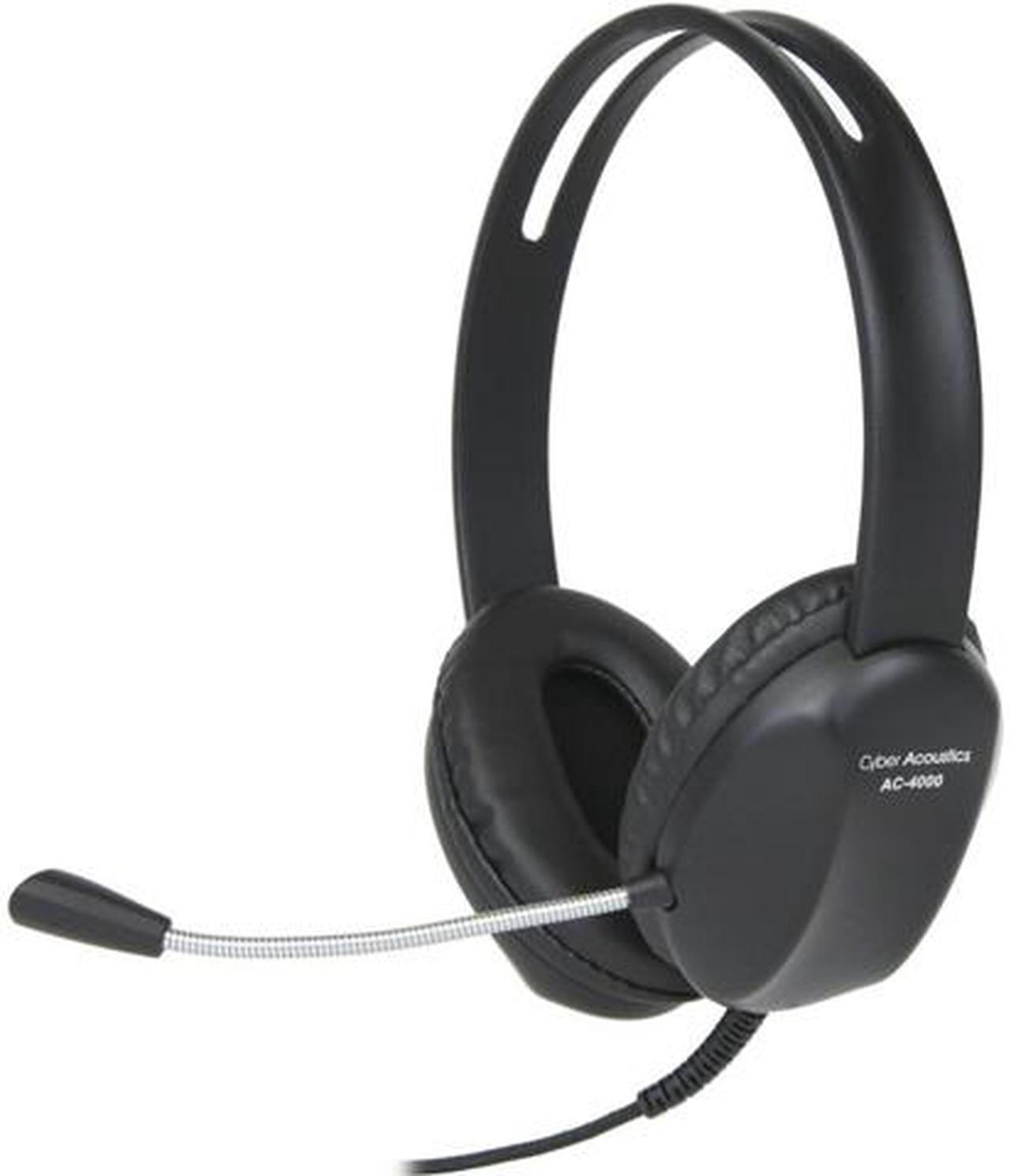 CYBER ACOUSTICS AC-4000 STEREO HEADSET W/ SINGLE 3.5MM