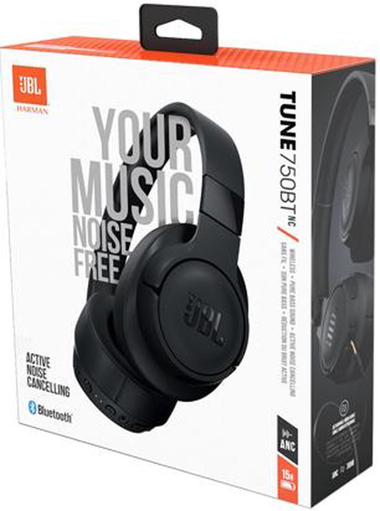 Alt view image 12 of 12 - JBL Tune 750 On-Ear Wireless Headphones with Noise-Cancelling (Black)